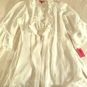 Betsey Johnson bridal robe, new with tags, M
